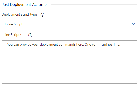 Deploy Azure Web App Task - Inline Script Option